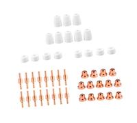Operitacx Kit de 46 Consommables pour Buse de Découpe Plasma 40A Électrode de Remplacement Protection Compatible Découpeurs Plasma Accessoires de Découpe Utilisation Professionnelle