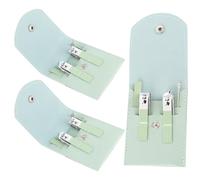 Operitacx Kit de Manucure Professionnel 3 Pièces Vert avec Coupe-ongles, Pince à Cuticules en Acier Inoxydable, Poussoir D’ongles, Léger et Compact pour Soins des Ongles à Domicile Voyage