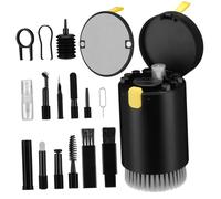 Operitacx Kit de Nettoyage pour Appareils Électroniques, Brosse pour Casque Audio et Clavier, Outil Polyvalent pour Caméra, Accessoires Nomades, Couleur Noire, sans Produit Nettoyant