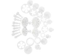 Operitacx Kit de Poterie 33 Pièces en Plastique Pp Solide avec Moules à Fondant de Fleur, Emporte-pièces pour Modelage Argile Souple, Accessoires de Décoration pour Activités Manuelles