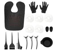 Operitacx Kit de Teinture pour Cheveux 9 Pièces Peigne Colorant, Bol à Teinture et Pinceaux, Outils Professionnels en Plastique Solide, Usage Salon et Maison, Coloration Couleur Aléatoire