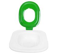 Operitacx Kit D'entraînement Toilette Chat en ABS Vert, Plateau Compact | Guide à Étages Intégré, Bord Surélevé, Inserts Amovibles, Fond Antidérapant, pour Chats et Usage Toilette Humaine