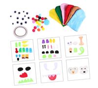 Operitacx Kit DIY Marionnette Feutrine pour Garçon Fille Accessoires Prédécoupés Faciles à Coller Matériel pour Loisirs Créatifs Activités Parent Garçon Fille et Écoles