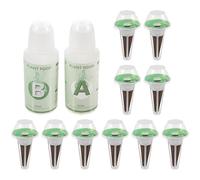 Operitacx Kit Hydroponique Complet Panier à Fentes et Couvercle Isolant pour Culture Hydroponique de Plantes et Fleurs, Matériau PP et Tourbe, Observation Facile des Racines