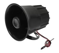 Operitacx Klaxon Sons D'avertissement Efficaces 15w Noir D'alarme 12v Rond en Plastique pour Situations d'urgence et Difficiles Voiture