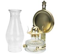Operitacx Lampe à Pétrole Éclairage d'urgence en Verre Transparent Vintage Mèche en Coton et Décoration Rétro Délicate pour Ambiance Chaleureuse Maison