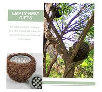 Operitacx Lampe Extérieur Forme de Nid Oiseau Rotin Tressé Abat Jour à Transmission Lumineuse Décoration Jardin Arbre Patio pour Pâques et Noël