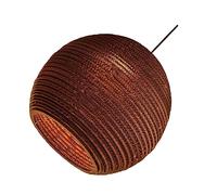 Operitacx Lampe Suspendue En Papier De Sphère Nid D'abeille Sud-est Asiatique 20x18 Cm 220v Suspensions Pour Restaurant Et Salon De Thé Décoratives Papier Solide