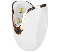 Operitacx Lampe UV LED 6w Mini pour Nail Art, Sèche-ongles Portable Blanc Bord Doré, Séchage Rapide Gel Semi-permanent, Outil Manucure Compact pour Usage Maison et Salon