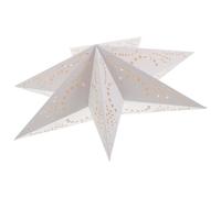 Operitacx Lanterne Étoile en Papier Blanc à 7 Branches Installation Facile Abat-jour en Origami Éclairage Doux pour Décoration de Noël pour Fêtes et Intérieur Moderne