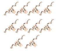 Operitacx Lot de 10 Bijoux Cheveux Spirale en Métal Rose Doré, Accessoires pour Dreadlocks et Tresses, Pinces à Cheveux Vintage Unisexes pour Coiffures Chignon et Styles Rétro, Légers