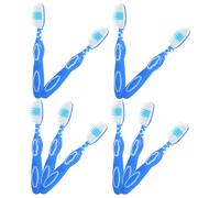 Operitacx Lot de 10 Brosses à Dents de Prison à Poils Souples Manche Court en Plastique, Design Compact et Prise en Main Confortable, pour Église et Charité