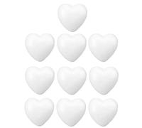 Operitacx Lot de 10 cœurs décoratifs en polystyrène en Forme de cœur - Idéal pour Le Bricolage, la modélisation, Les Arrangements et la décoration Mariage - 6 cm - Utilisation Artisanale -