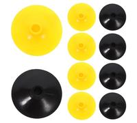 Operitacx Lot de 10 Flèches à Ventouses en Caoutchouc Noir et Jaune, Légères et Faciles à Utiliser, Accessoires pour Tir à l'arc Garçon et Filles en Extérieur