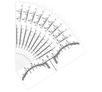 Operitacx Lot de 10 Règles Autocollantes Jetables pour Sourcils, Outil de Mesure Précis pour Maquillage et Tatouage, Format Petit, Couleur Blanche, pour Modelage et Dessin Symétrique