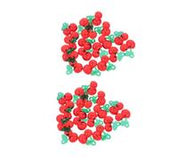 Operitacx Lot De 100 Perles Cerises Pendentifs Cerises Pour Loisirs Créatifs Bracelets Breloques Pour Loisirs Créatifs Pendentifs Boucles Colliers Faits Main