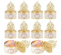 Operitacx Lot de 12 Boîtes à Bonbons Transparentes en Plastique pour Mariage, Boîte de Rangement pour Dragées et Souvenirs, Présent Invité Mariage, Décoration Fête Prénatale