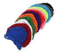 Operitacx Lot de 12 Bonnets de Nuit Filet à Cheveux pour Femme, Chapeaux en Maille Respirants et Légers, Bonnets Crochetés Faits Main Multicolores, Accessoires Coiffure Couleur Aléatoire