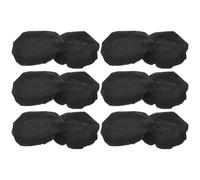 Operitacx Lot de 12 Housses de Coussinets de Protection Anti-Transpiration en Tissu Extensible Noir, Grandes Tailles Lavables pour Coussinets d'oreille 3,5-4,3 Pouces, Accessoires
