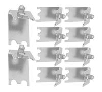 Operitacx Lot de 15 Clips Incurvés en Acier Inoxydable pour Support D’étagère de Congélateur, Fixation Robuste 1,5 Mm pour Réfrigérateur et Glacière, Accessoires de Rangement Sécurisés