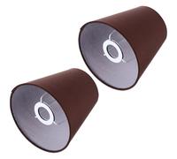 Operitacx Lot de 2 Abat-jours en Tissu Rustique pour Lampe de Table Structure Simple et Support à Vis E14, Léger et Décoratif, pour Salle à Manger Cuisine