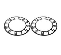 Operitacx Lot de 2 Autocollants Muraux Ronds pour Horloge 20 Cm en Acrylique Noir, Chiffres Arabes Décoratifs, Stickers Muraux Miroir pour Salon, Hôtel et Entrée, Art Mural Fonctionnel