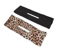 Operitacx Lot de 2 Bandeaux Métalliques pour Chignon, Outil à Friser Cheveux Paresseux, 2 Couleurs Noir et Imprimé Léopard, Accessoire Coiffure Pratique pour Fêtes et Usage Quotidien
