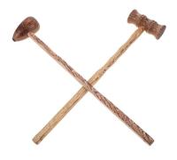 Operitacx Lot de 2 Bâtons de Frappe Corporelle en Bois de Poulet, Kit de Massage Marteau Œuf et Bâton Bambou pour Massage Dos, Jambes et Cou, Outil de Percussion Ergonomique pour Relaxation