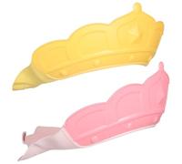 Operitacx Lot de 2 Bonnets Silicone Imperméables pour Bébé, Protection Yeux et Oreilles Réglable, Taille Unique, Couleurs Rose et Jaune, Bain de Bébé et Lavage des Cheveux des Tout-petits