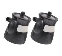 Operitacx Lot de 2 Bouteilles en Céramique Noire 200ml Distributeur de Vinaigre et Huile Solide Cuisine et Sauce Soja