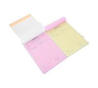 Operitacx Lot de 2 Carnets de Factures Autocopiants à 3 Volets, 20 Factures par Carnet, Papier Solide Planche à Écrire Rigide, pour Petites Entreprises, Gestion des Commandes et Reçus