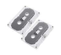 Operitacx Lot de 2 Cassettes Audio 30 pour Enregistrement Cassettes Standard pour DIY Vintage et pour Messages et Musique Transparent Hard Case