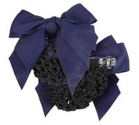 Operitacx Lot de 2 Filets à Chignon Bleu Nœud, Pinces à Cheveux pour Femme, Accessoire Coiffure Professionnel pour Infirmières, Serveuses et Employées, pour Maintien et Élégance au Travail