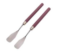 Operitacx Lot de 2 Grattoirs à Cendres pour Moxibustion, Grattoir à Main en Métal Résistant la Chaleur Manche en Bois Naturel, Outil de Nettoyage Précis et Facile pour Thérapie par