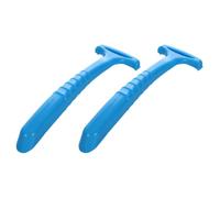 Operitacx Lot de 2 Outils de Pédicure Métalliques et Plastiques pour Éliminer les Callosités et Peaux Mortes, Lime Exfoliante Portable Bleue, Soin des Pieds Maison et Confortable,