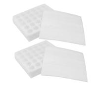 Operitacx Lot De 2 Plateaux à Œufs Avec Couvercle, 30 Emplacements, En Mousse De Pearl, Rangement Pour Réfrigérateur, Organisateur D'œufs Ménager Blanc, Protection Anti-chocs Pour Œufs Frais