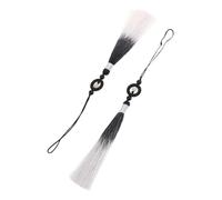 Operitacx Lot De 2 Pompons Décoratifs pour De Tai Chi Pendentifs en Forme De Nœud D'Épée Ornements pour Arts Martiaux Chinois Pompons Blancs