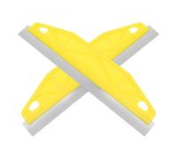 Operitacx Lot de 2 Protège-bords en Acier Inoxydable Jaune - Outil de Découpe pour Peinture sans Ruban Adhésif, Guide de Finition pour Papier Peint et Protection de Moulures -