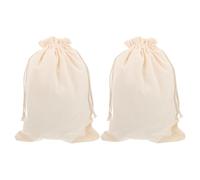 Operitacx Lot de 2 Sacs à Pain réutilisables - à Farine avec Double Cordon de Serrage - en Toile Lavable pour Loisirs créatifs, Fruits, oignons, vêtements, Courses et Articles ménagers - 42 x 27