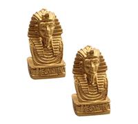 Operitacx Lot de 2 Statues Résine Reine D'égypte Or, Décoration Intérieure Charmante pour Maison, Figurines Réalistes et Adorables pour Bureau ou Salon
