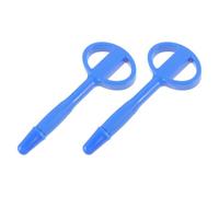 Operitacx Lot de 2 Stylos de Sécurité Anti-ingestion en Caoutchouc Souple Bleu, Stylo à Bille Portable pour Écrire en Prison et Signature, Outil D’écriture Ergonomique et Polyvalent