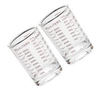Operitacx Lot de 2 Tasses à Mesurer en Verre Rouge 90ml Échelle Graduée, Design Simple, Multifonctionnelles Cuisine et Présent de Pendaison de Crémaillère