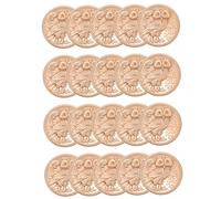 Operitacx Lot de 20 Boutons Ronds à Coudre en Alliage Métal Couleur Sable Doré, Boutons Vintage à Motif Hibou pour Manteaux et Cardigans, Accessoires Couture pour Décoration Vestimentaire