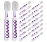 Operitacx Lot de 20 brosses à dents de sécurité flexibles - Brosses à dents de prison de 12 cm avec poils souples et manche sans trou - à pour le nettoyage des en centre de détention