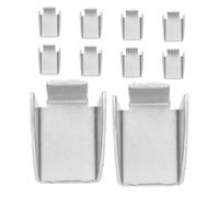 Operitacx Lot de 20 Taquets pour Étagères, Clips d'Étagère pour Armoire Métallique de Bureau, Support Étagère Robuste en Fer, Taquet pour Crémaillère et Classeur, Argenté