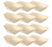 Operitacx Lot de 200 Plateaux De Service pour Sushis 7 6 Cm en Bois pour Restauration Fête Usage Domestique