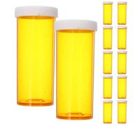Operitacx Lot de 25 Petits Flacons à Remède Couvercles, Porte-remède en Polypropylène Transparent, pour Organisation et Rangement à Domicile Voyage, Pilulier Compact Multifonction pour