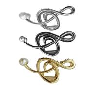 Operitacx Lot de 3 Pinces à Griffes en Fausse Perle Forme Note de Musique pour Femmes, Construction Solide et Antidérapante, Accessoire Coiffure Élégant pour Occasions Formelles