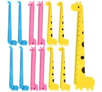 Operitacx Lot de 30 Règles en Plastique de Girafe, Légères et Pratiques pour Garçon et Filles, Fourniture Scolaire Multifonctionnelle, Format Portable, pour Dessin, Mesure Couleur Aléatoire
