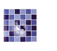 Operitacx Lot de 36 Carreaux de Piscine en Céramique Bleu Lac Brillant, Mosaïque sans Joint 10x10 Cm, Carrelage Décoratif pour Bassin, Spa et Rénovation de Piscine, et Facile à Poser